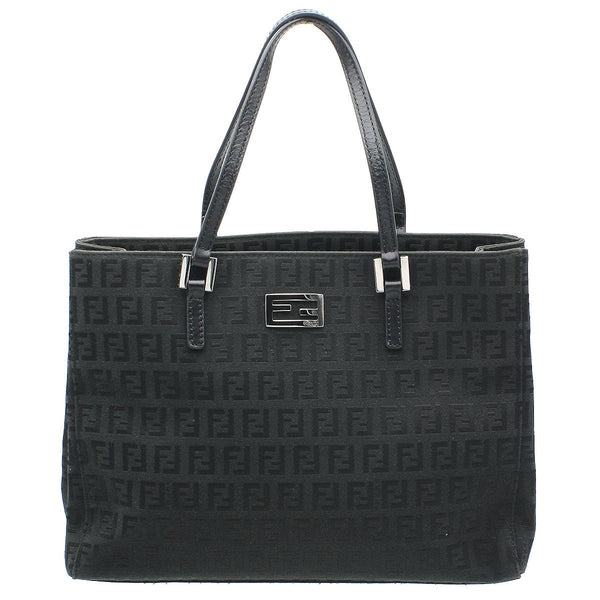 ☆Z1268 Good Condition Fendi Zucchino Handbag Tote Bag 2111-8BH132